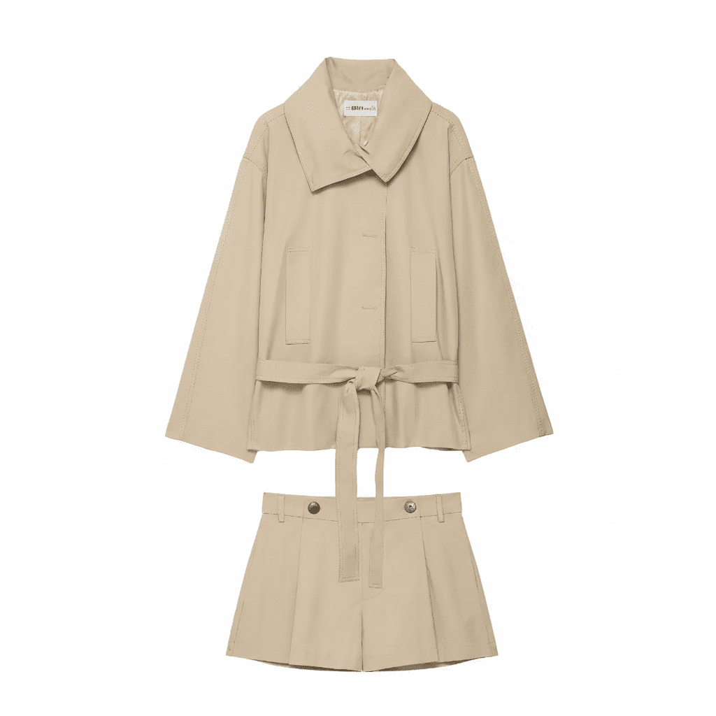 Women’s Beige Tailored Co-Ord Set (Jacket & Shorts)